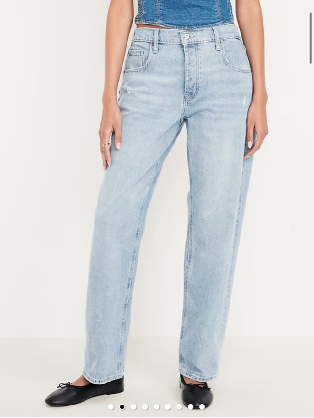 Old Navy Mid-Rise Slouchy Straight Leg Jeans